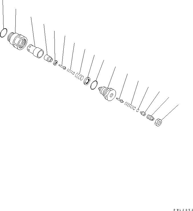 Схема запчастей Komatsu PC750SE-6 - КЛАПАН БЕЗОПАСНОСТИ (ДЛЯ ЦИЛИНДРА СТРЕЛЫ) ОСНОВН. КОМПОНЕНТЫ И РЕМКОМПЛЕКТЫ