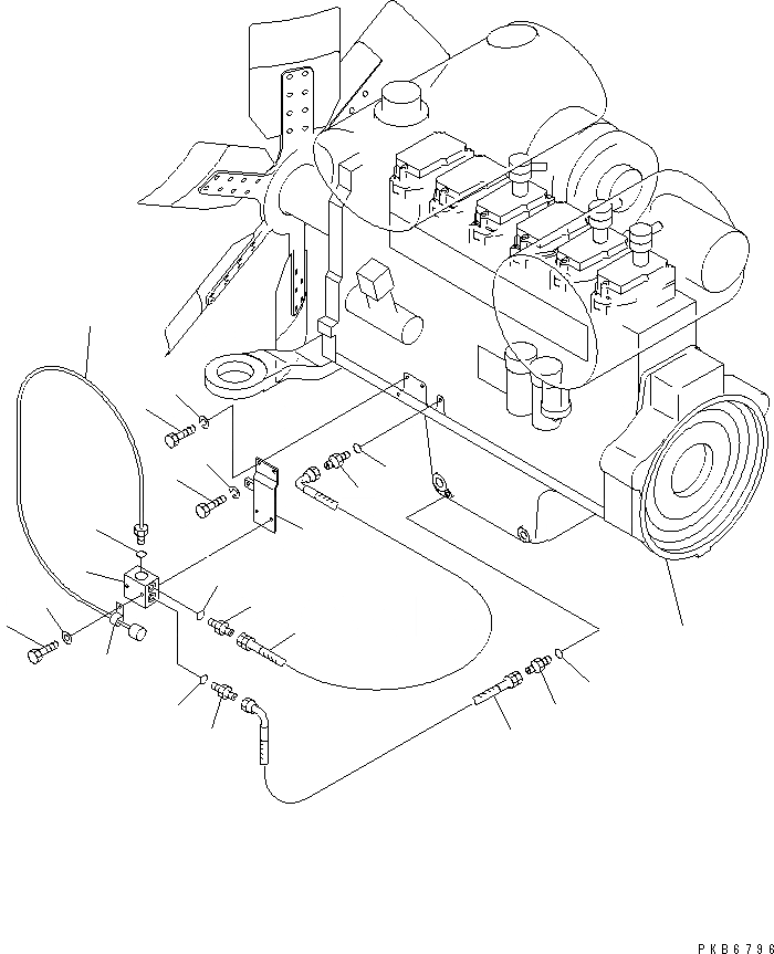 Схема запчастей Komatsu PC750SE-6K - ДВИГАТЕЛЬ (ДАТЧИК)(№K-K999) КОМПОНЕНТЫ ДВИГАТЕЛЯ