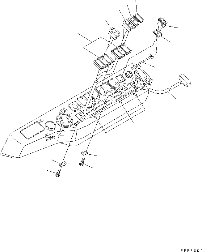 Схема запчастей Komatsu PC750SE-6K - КАБИНА (ПАНЕЛЬ)(№K-K) КАБИНА ОПЕРАТОРА И СИСТЕМА УПРАВЛЕНИЯ