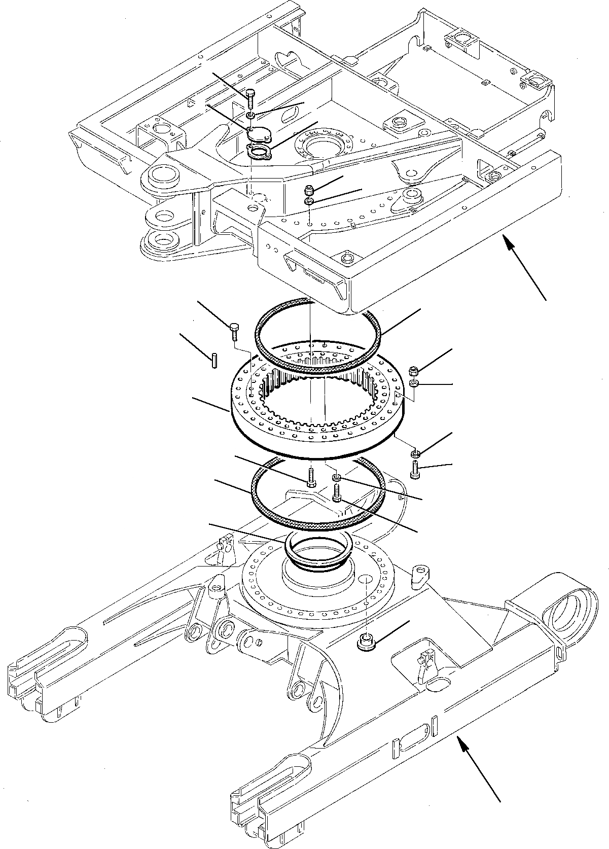 Схема запчастей Komatsu PC75-1 - ПОВОРОТН. КРУГ ПОВОРОТН. И КОНЕЧНАЯ ПЕРЕДАЧАR