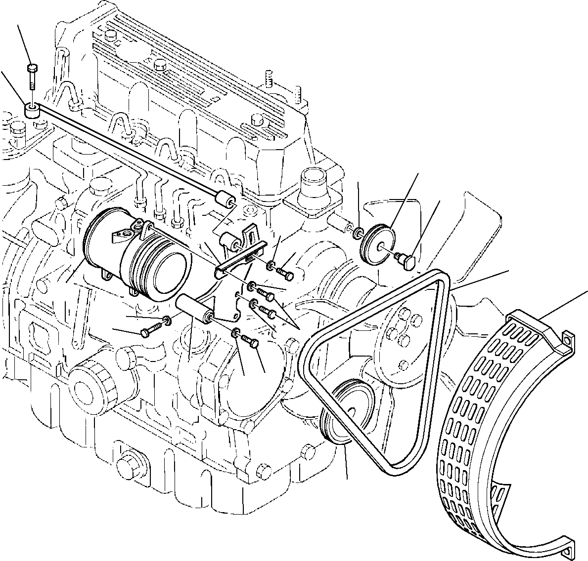 Схема запчастей Komatsu PC75R-2 USA - КОНДИЦ. СИСТЕМА (/7) ЧАСТИ КОРПУСА И КАБИНА