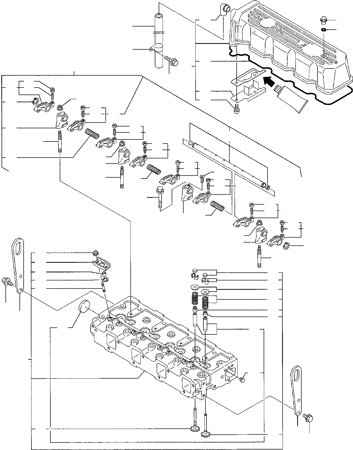 Схема запчастей Komatsu PC75R-2 - ГОЛОВКА ЦИЛИНДРОВ ДВИГАТЕЛЬ