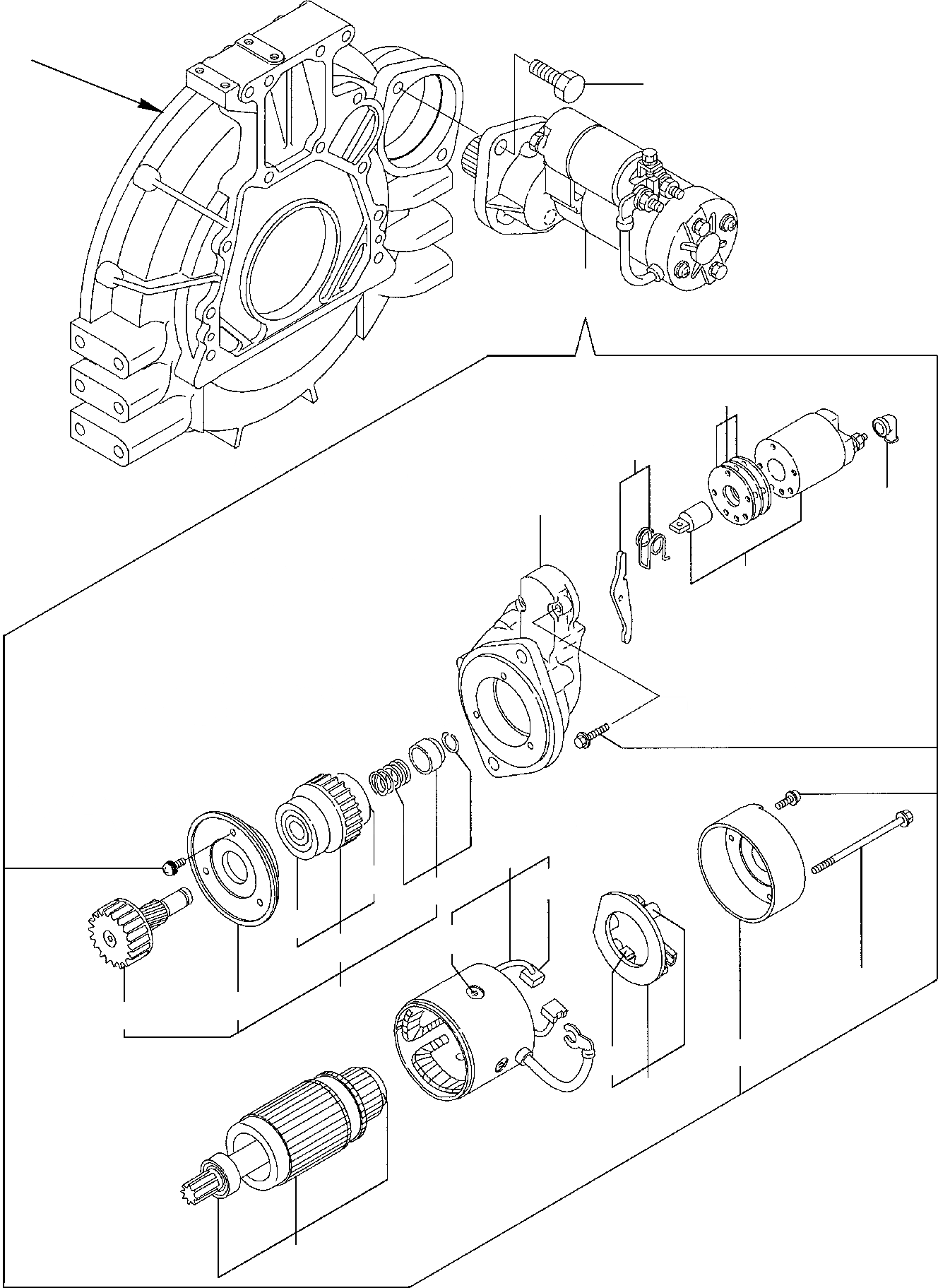 Схема запчастей Komatsu PC75R-2 PC75R-2HD - СТАРТЕР ДВИГАТЕЛЬ