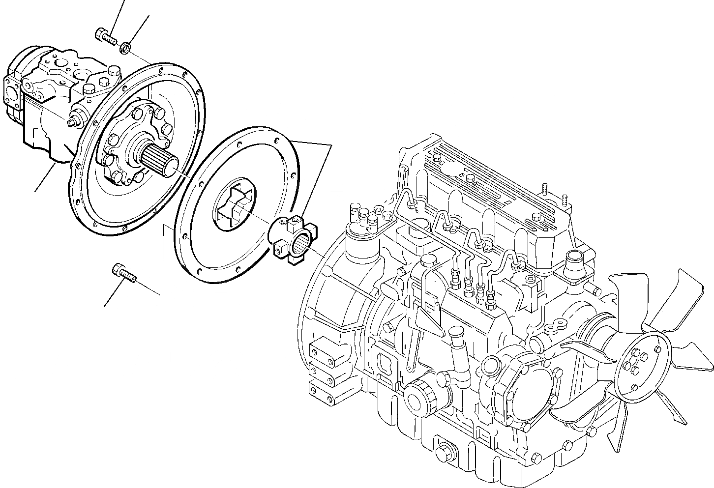 Схема запчастей Komatsu PC75R-2 PC75R-2HD - МЕХ-М ОТБОРА МОЩНОСТИ КОМПОНЕНТЫ ДВИГАТЕЛЯ И ЭЛЕКТРИКА