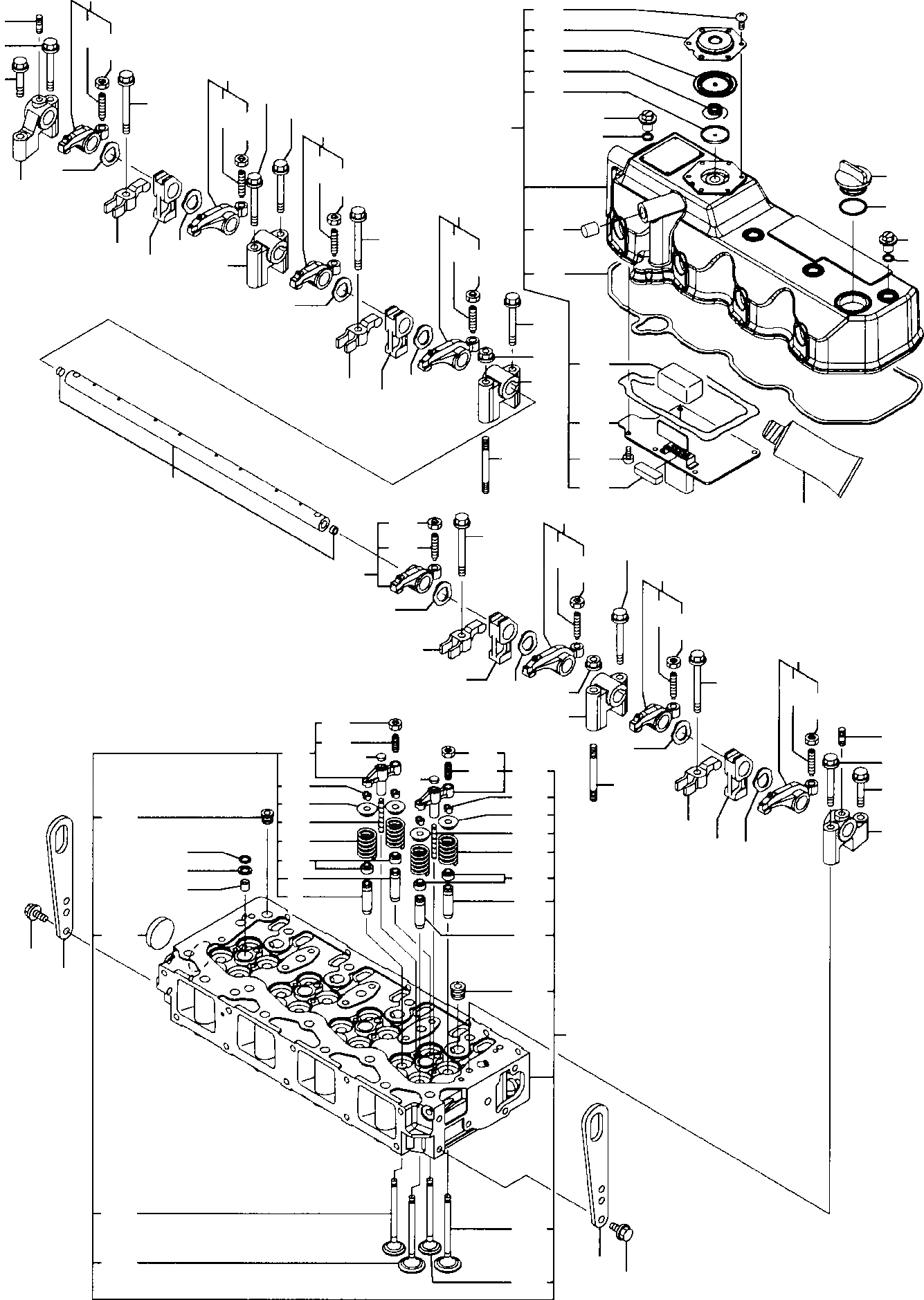 Схема запчастей Komatsu PC75R-2 PC75R-2HD - ГОЛОВКА ЦИЛИНДРОВ ДВИГАТЕЛЬ