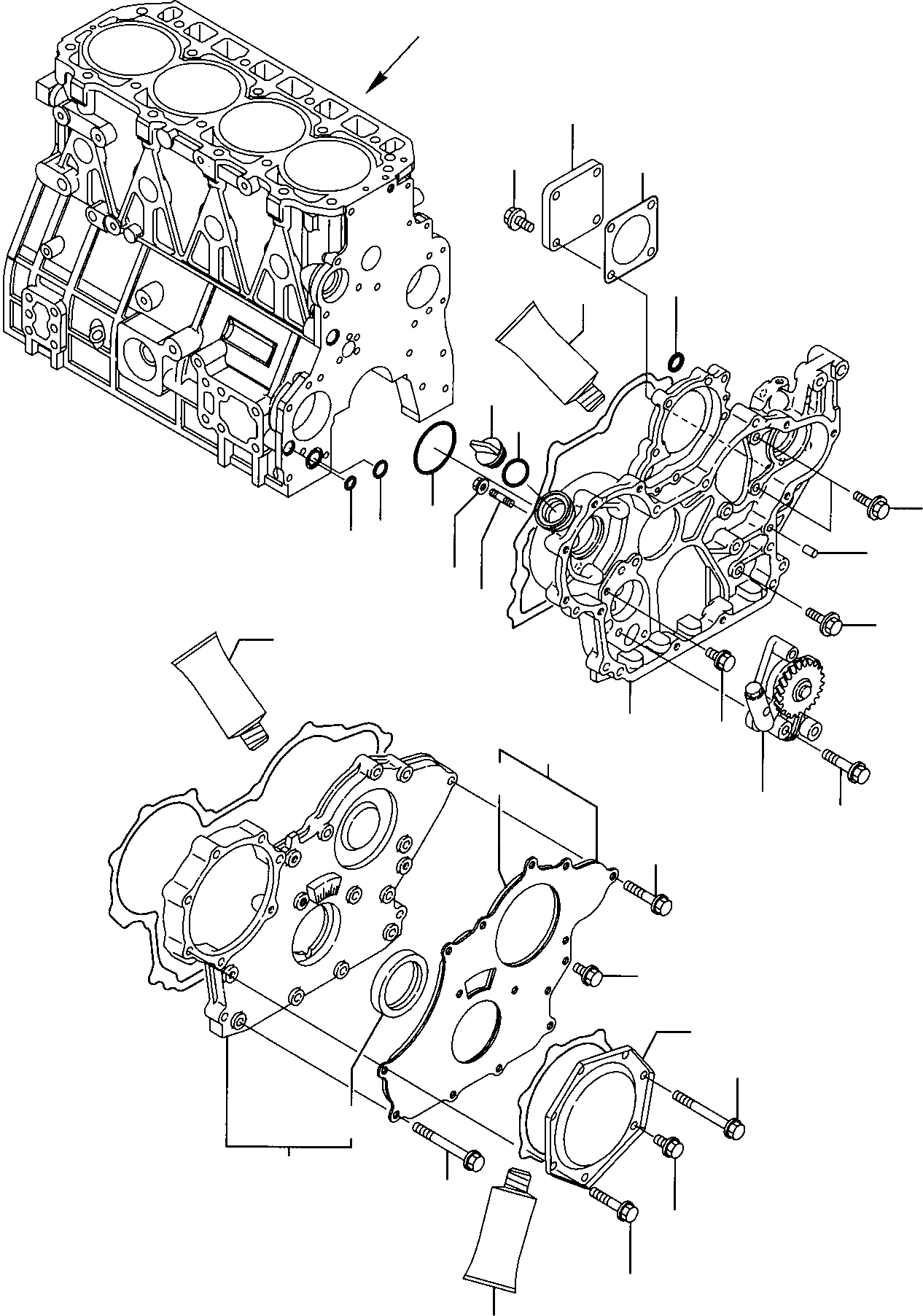 Схема запчастей Komatsu PC75R-2 PC75R-2HD - КОЖУХ ШЕСТЕРЕН. ПЕРЕДАЧИ ДВИГАТЕЛЬ