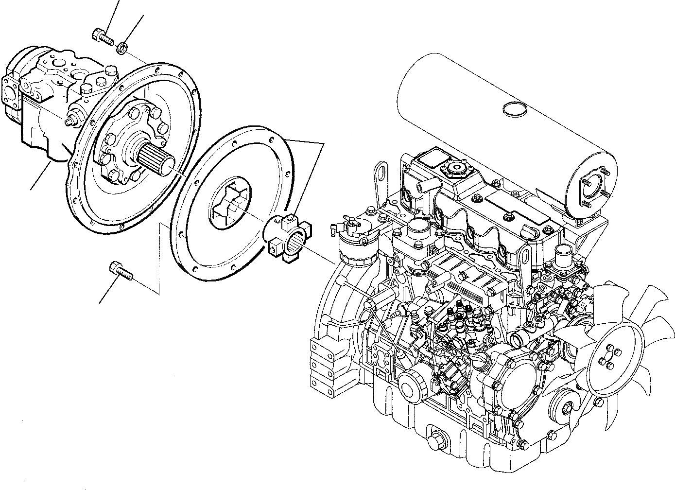 Схема запчастей Komatsu PC75R-2 PC75R-2HD - МЕХ-М ОТБОРА МОЩНОСТИ КОМПОНЕНТЫ ДВИГАТЕЛЯ И ЭЛЕКТРИКА