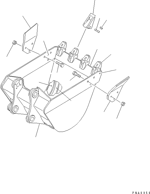 Схема запчастей Komatsu PC75UD-2E - КОВШ¤ .M (MINI .M) ШИР. 7MM (ГОРИЗОНТАЛЬН. ПАЛЕЦ)(№7-) РАБОЧЕЕ ОБОРУДОВАНИЕ