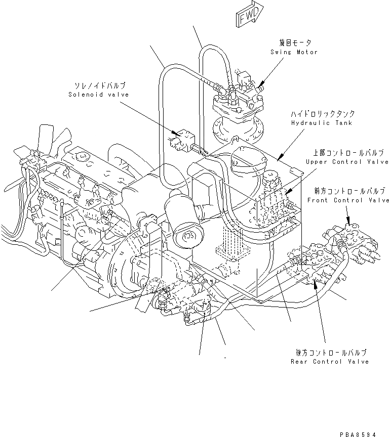 Схема запчастей Komatsu PC75UD-2E - ЧАСТИ ДЛЯ ПЕРИОДИЧ. ЗАМЕНЫ (/) (ГИДРАВЛ ШЛАНГИ) КАТАЛОГИ ЗЧ