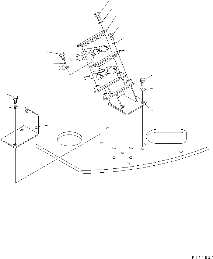 Схема запчастей Komatsu PC75UD-2 - P.P.C ОСНОВН. ЛИНИЯ (КОРПУС) ГИДРАВЛИКА