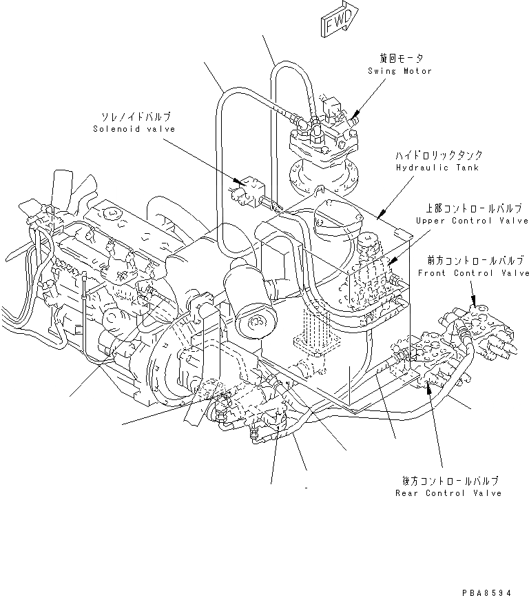 Схема запчастей Komatsu PC75UD-2 - ЧАСТИ ДЛЯ ПЕРИОДИЧ. ЗАМЕНЫ (/) (ГИДРАВЛ ШЛАНГИ) КАТАЛОГИ ЗЧ