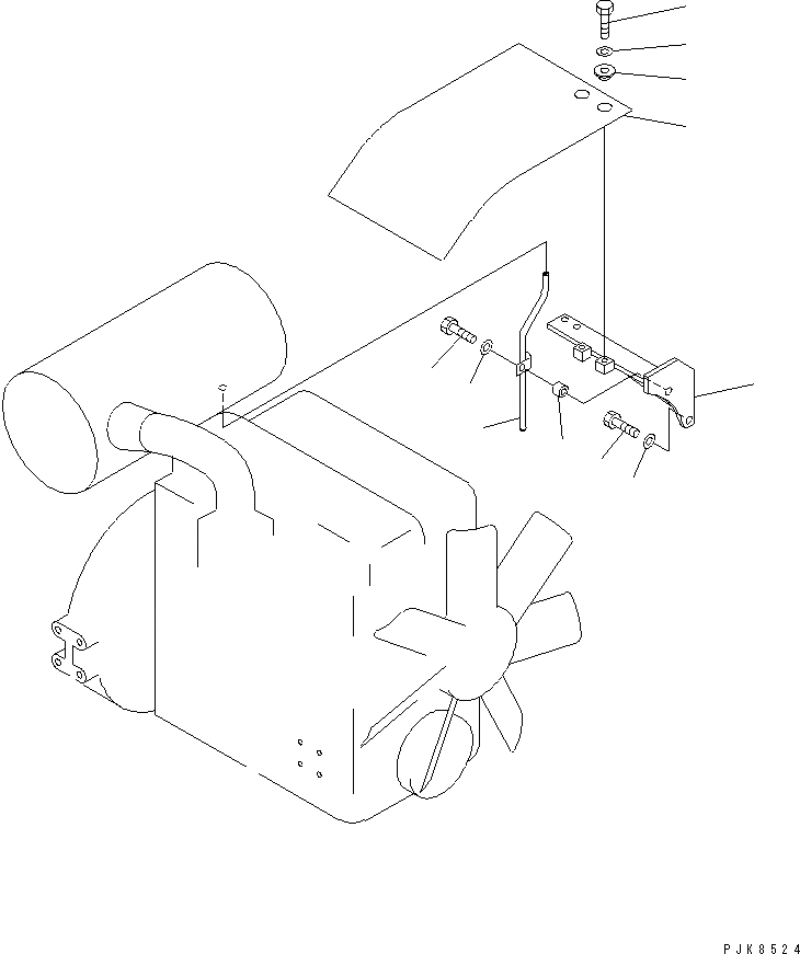 Схема запчастей Komatsu PC75UD-3 - КРЕПЛЕНИЕ ДВИГАТЕЛЯ (COVER)(№9-) КОМПОНЕНТЫ ДВИГАТЕЛЯ