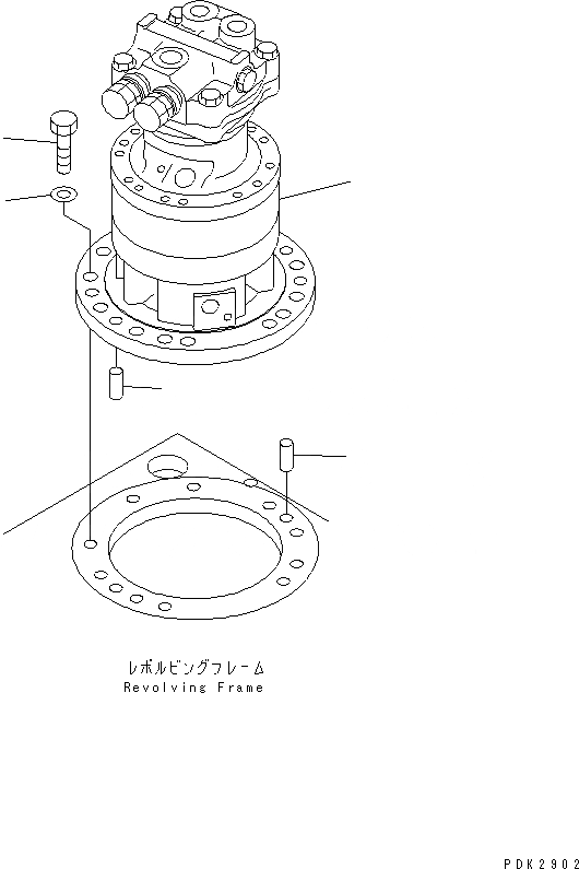 Схема запчастей Komatsu PC75UD-3 - МЕХАНИЗМ ПОВОРОТА И МОТОР ПОВОРОТН. КРУГ И КОМПОНЕНТЫ
