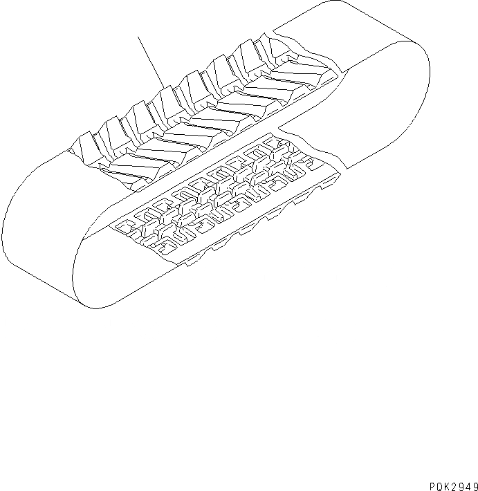 Схема запчастей Komatsu PC75UD-3 - РЕЗИН. SHOE (MM ШИР.) ХОДОВАЯ