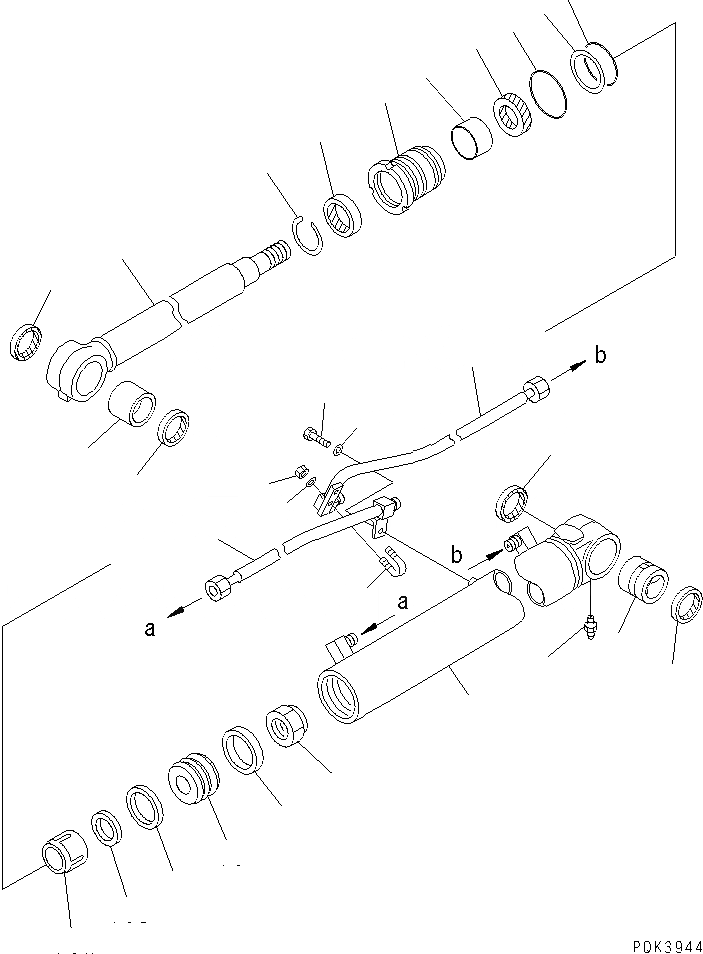 Схема запчастей Komatsu PC75UD-3 - ЦИЛИНДР СТРЕЛЫ(ВНУТР. ЧАСТИ) (ДЛЯ MONO СТРЕЛА) ОСНОВН. КОМПОНЕНТЫ И РЕМКОМПЛЕКТЫ
