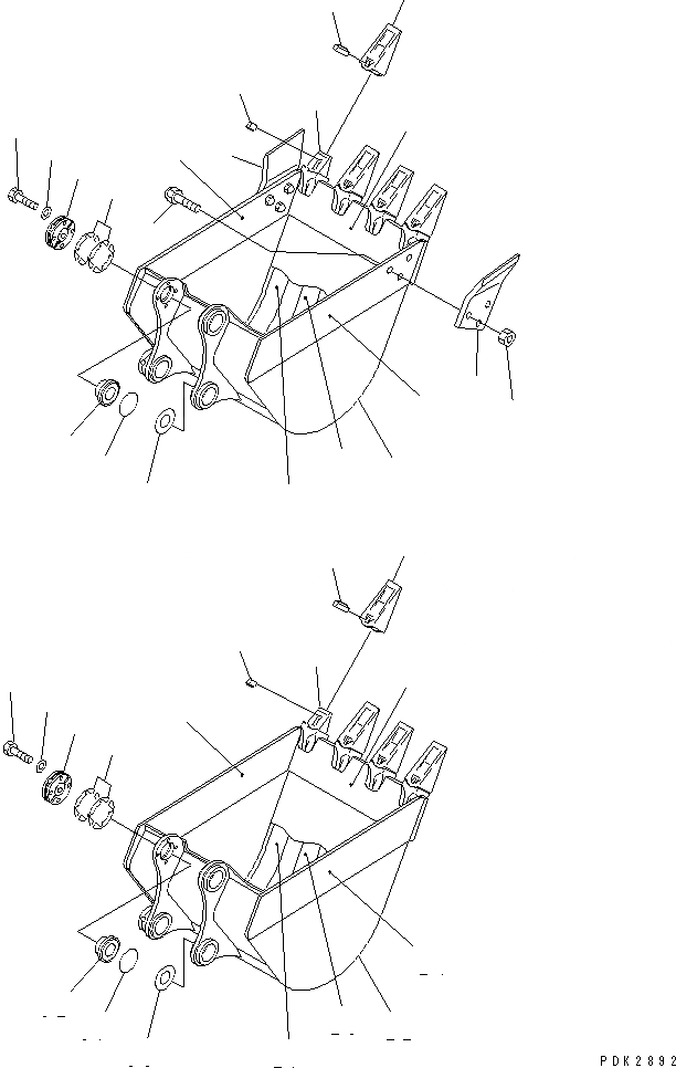 Схема запчастей Komatsu PC75UD-3 - КОВШ (ВЕРТИКАЛЬН. ПАЛЕЦ¤ С РЕГУЛЯТОРОМ) КАТАЛОГИ ЗЧ