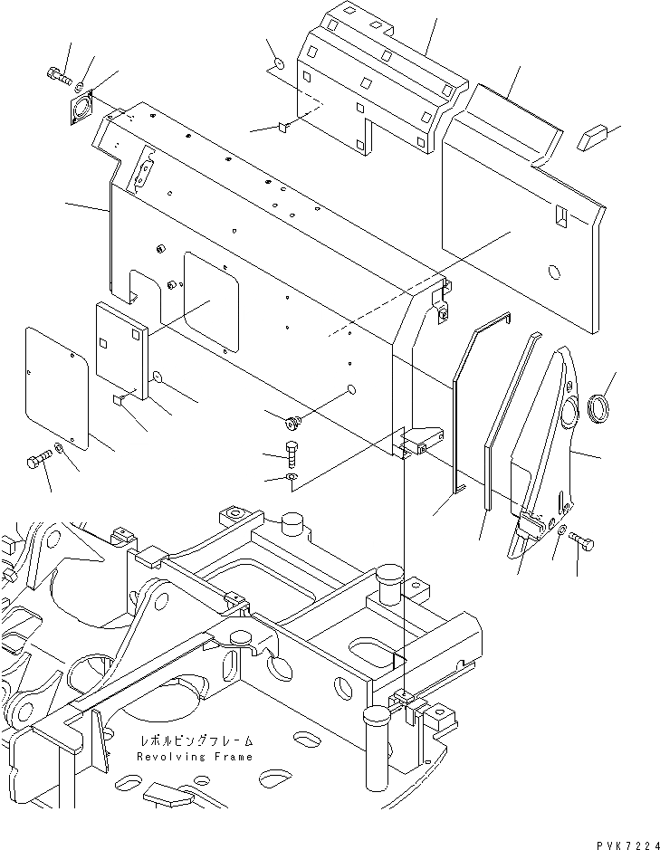 Схема запчастей Komatsu PC75US-3 - КАПОТ (COVER) ЧАСТИ КОРПУСА