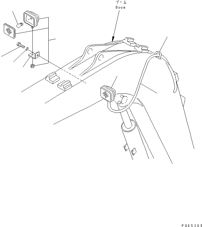 Схема запчастей Komatsu PC75US-3 - MONO СТРЕЛА (РАБОЧ. ОСВЕЩЕНИЕ) РАБОЧЕЕ ОБОРУДОВАНИЕ