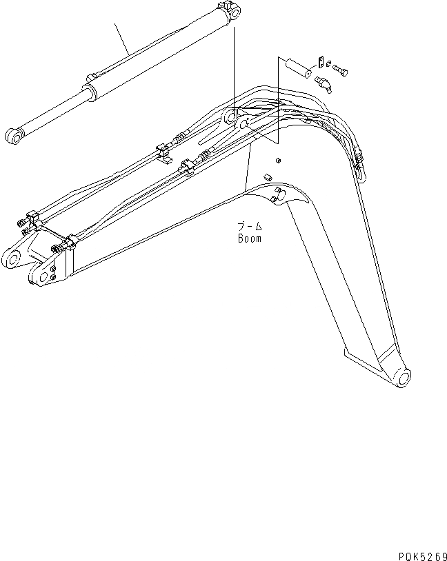 Схема запчастей Komatsu PC75US-3 - ЦИЛИНДР РУКОЯТИ(BOMO СТРЕЛА) РАБОЧЕЕ ОБОРУДОВАНИЕ
