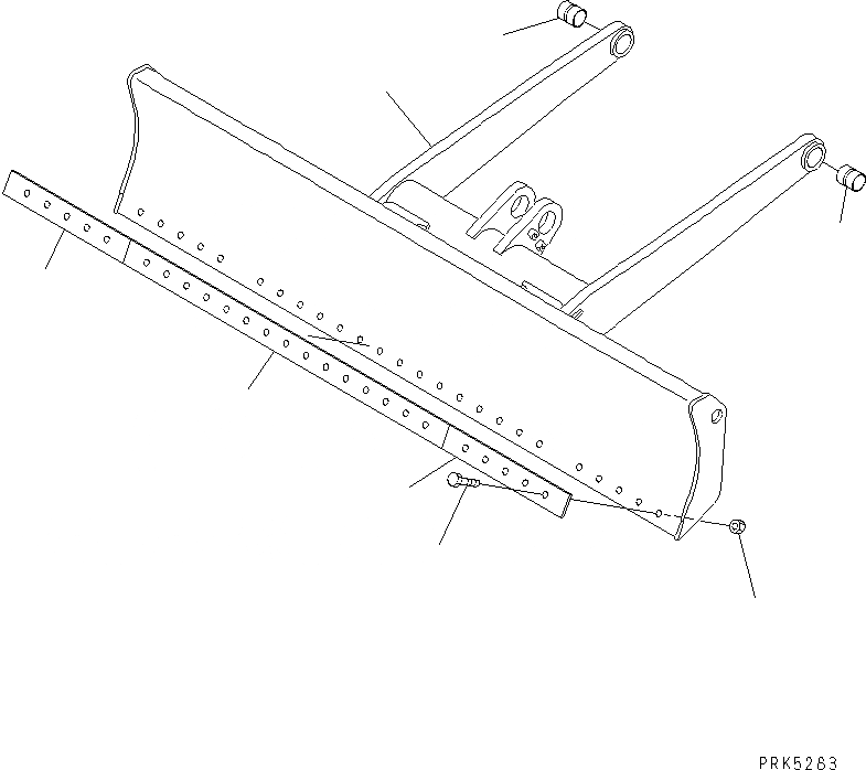 Схема запчастей Komatsu PC75US-3 - ОТВАЛ (УСИЛ.) КАТАЛОГИ ЗЧ