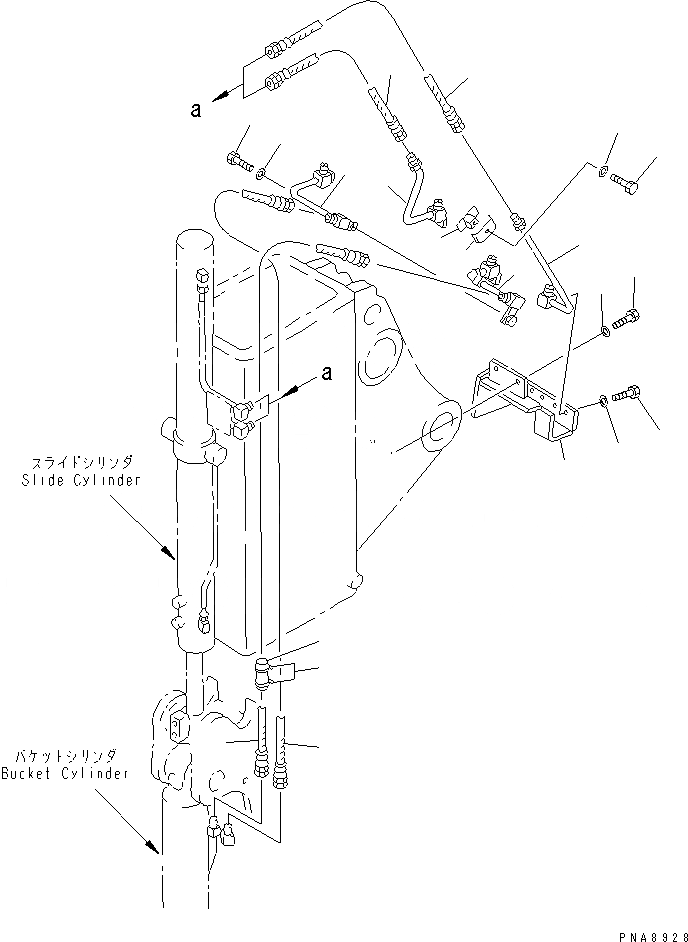 Схема запчастей Komatsu PC75UU-2E - РУКОЯТЬ (ТРУБЫ) (ТЕЛЕСКОПИЧЕСК. РУКОЯТЬ) РАБОЧЕЕ ОБОРУДОВАНИЕ