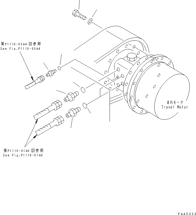 Схема запчастей Komatsu PC75UU-2 - КОНЕЧНАЯ ПЕРЕДАЧА (КРЕПЛЕНИЕ И ПАТРУБОК) (ВТОР. ХОД СПЕЦ-Я.) НИЖНЯЯ ГИДРОЛИНИЯ И ЛИНИЯ ХОДА