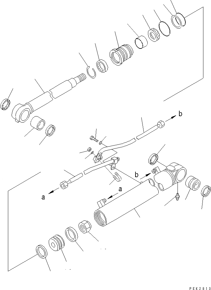 Схема запчастей Komatsu PC75UU-3 - ЦИЛИНДР СТРЕЛЫ(ВНУТР. ЧАСТИ) ОСНОВН. КОМПОНЕНТЫ И РЕМКОМПЛЕКТЫ