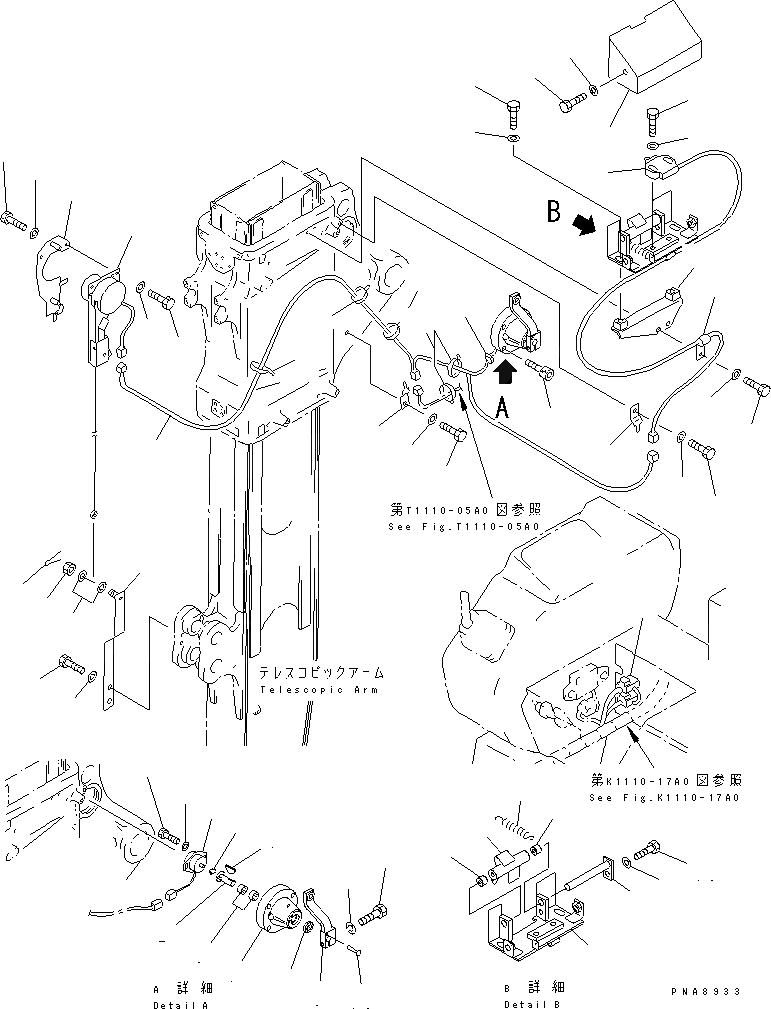Схема запчастей Komatsu PC75UU-2 - РУКОЯТЬ (БЕЗОПАСН. ОБОРУД-Е) (ТЕЛЕСКОПИЧЕСК. РУКОЯТЬ)(№-797) РАБОЧЕЕ ОБОРУДОВАНИЕ