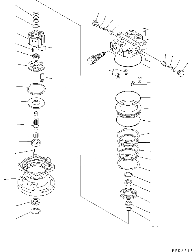 Схема запчастей Komatsu PC75UU-3 - МОТОР ПОВОРОТА (С ПОВОРОТН. SHOCK РЕДУКЦИОНН. КЛАПАН) (/)(№9-) ОСНОВН. КОМПОНЕНТЫ И РЕМКОМПЛЕКТЫ