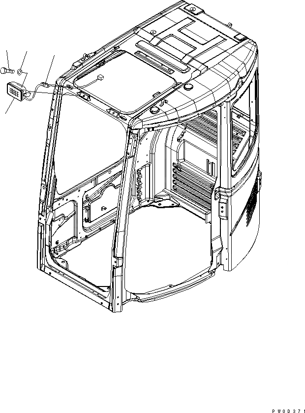 Схема запчастей Komatsu PC78MR-6 - ДОПОЛН. РАБОЧ. ОСВЕЩЕНИЕ ЭЛЕКТРИКА