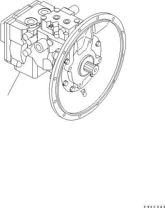 Схема запчастей Komatsu PC78MR-6 - ОСНОВН. НАСОС(№-) ГИДРАВЛИКА