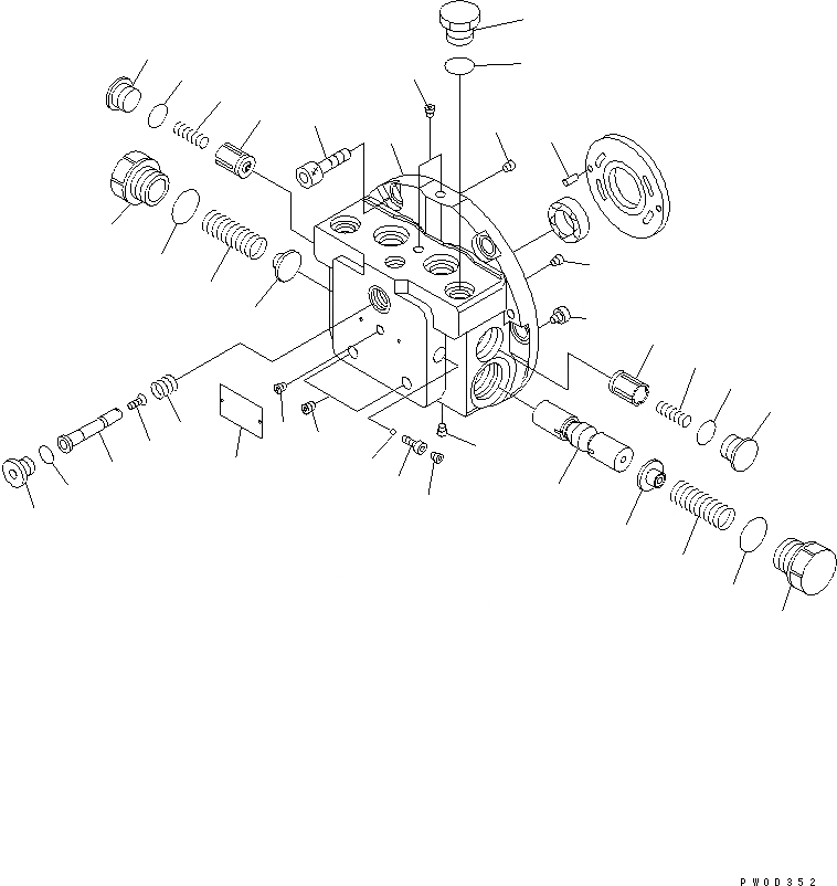 Схема запчастей Komatsu PC78MR-6 - МОТОР ХОДА (/) (ГИДРАВЛ МОТОР) (/) (GM9VN ТИП) ОСНОВН. КОМПОНЕНТЫ И РЕМКОМПЛЕКТЫ