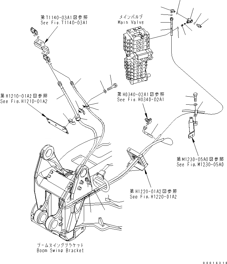 Схема запчастей Komatsu PC78MR-6 - ВОЗВРАТН. ЛИНИЯ (РУКОЯТЬ HOLD) (ДЛЯ ЕС)(№9-) ГИДРАВЛИКА