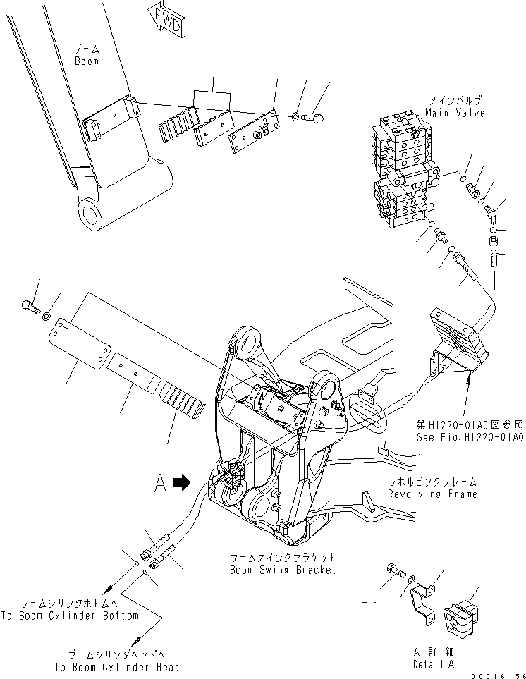 Схема запчастей Komatsu PC78MR-6 - ГИДРОЛИНИЯ СТРЕЛЫ (СТРЕЛА HOLD) (ДЛЯ ЕС)(№9-) ГИДРАВЛИКА