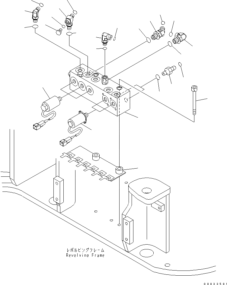 Схема запчастей Komatsu PC78MR-6 - СОЛЕНОИДНЫЙ КЛАПАН (ОТВАЛ) (ДЛЯ ЕС) (NORWAY СПЕЦ-Я.) ГИДРАВЛИКА