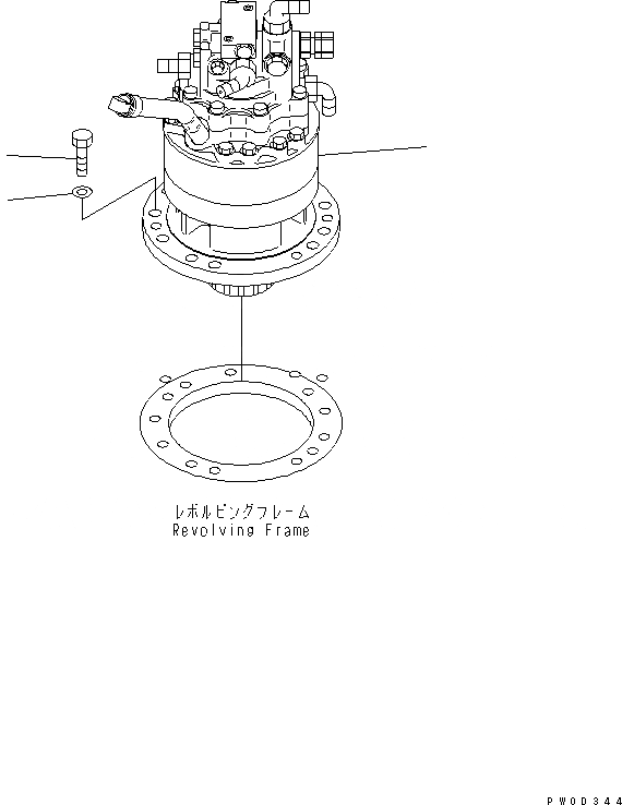 Схема запчастей Komatsu PC78MR-6 - МЕХАНИЗМ ПОВОРОТА И МОТОР(№-) ПОВОРОТН. КРУГ И КОМПОНЕНТЫ