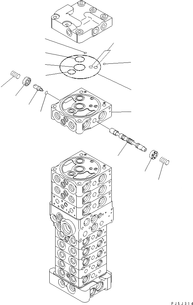 Схема запчастей Komatsu PC78MR-6 - ОСНОВН. КЛАПАН (9-КЛАПАН) (/) (ДЛЯ ОТВАЛ) ОСНОВН. КОМПОНЕНТЫ И РЕМКОМПЛЕКТЫ