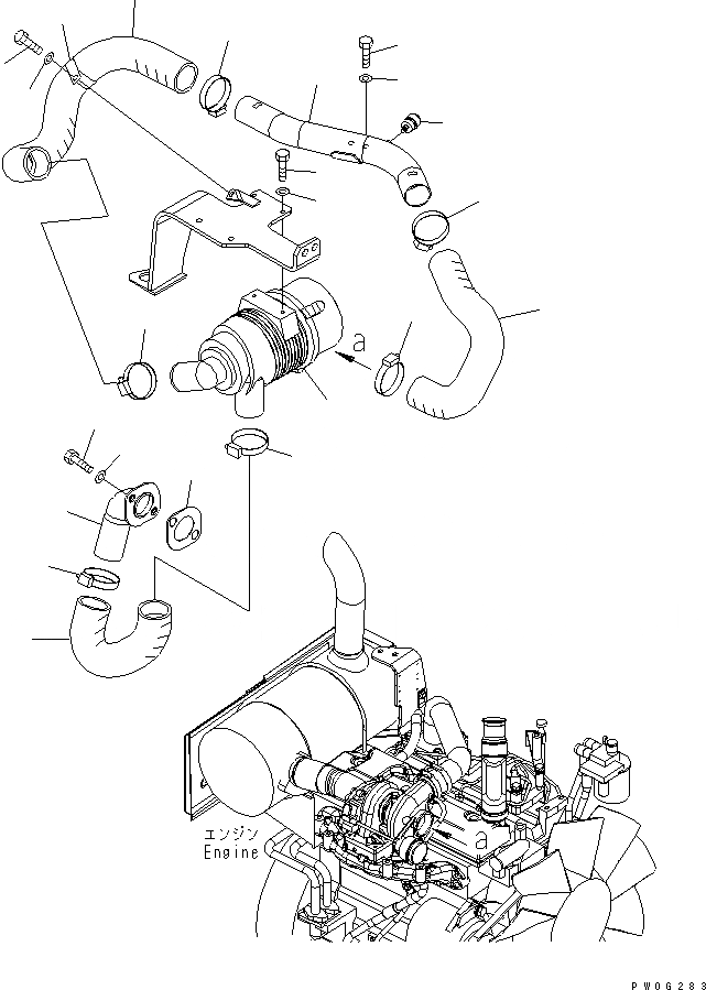 Схема запчастей Komatsu PC78US-6 - ВОЗДУХООЧИСТИТЕЛЬ (ОДИНОЧН.)(№-) КОМПОНЕНТЫ ДВИГАТЕЛЯ