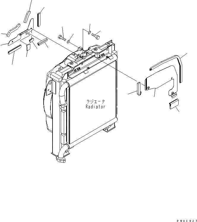 Схема запчастей Komatsu PC78US-6 - ОХЛАЖД-Е (УПЛОТНЕНИЕ ПЛАСТИНА)(№-) СИСТЕМА ОХЛАЖДЕНИЯ