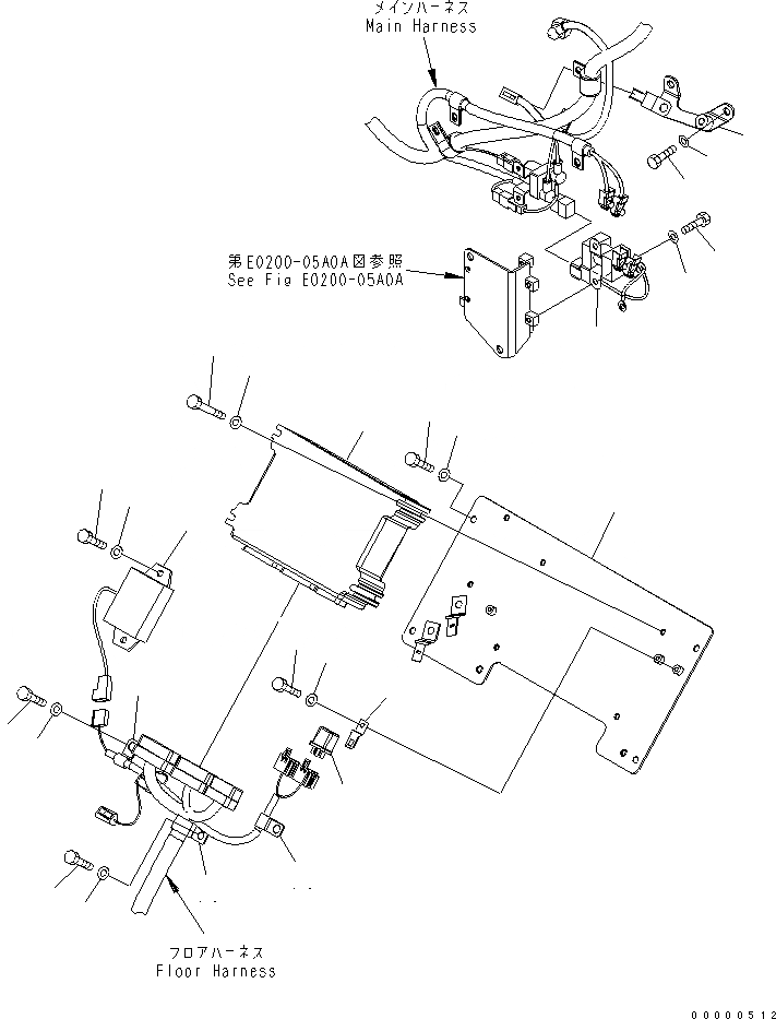 Схема запчастей Komatsu PC78US-6 - ЭЛЕКТР. (БЕЗОПАСН. ОБОРУД-Е) (/)(№-) ЭЛЕКТРИКА