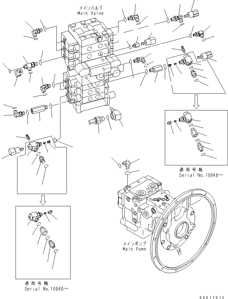 Схема запчастей Komatsu PC78US-6 - P.P.C ОСНОВН. ЛИНИЯ (/)(№-) ГИДРАВЛИКА