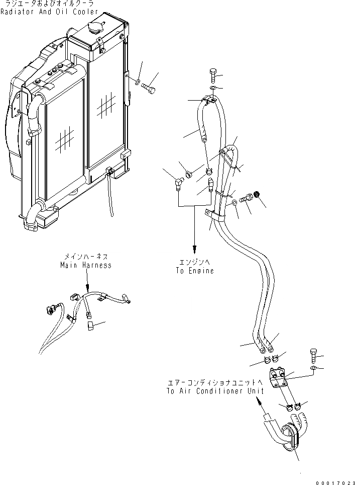 Схема запчастей Komatsu PC78US-6 - КОНДИЦ. ВОЗДУХА (ШЛАНГИ) (ОБОГРЕВАТЕЛЬ.)(№-) КАБИНА ОПЕРАТОРА И СИСТЕМА УПРАВЛЕНИЯ