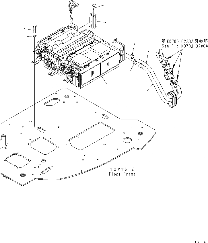 Схема запчастей Komatsu PC78US-6 - ОСНОВН. КОНСТРУКЦИЯ (ОБОГРЕВАТЕЛЬ. И ШЛАНГИ)(№-) КАБИНА ОПЕРАТОРА И СИСТЕМА УПРАВЛЕНИЯ