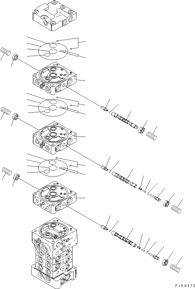 Схема запчастей Komatsu PC78US-6 - ОСНОВН. КЛАПАН (-КЛАПАН) (/) ОСНОВН. КОМПОНЕНТЫ И РЕМКОМПЛЕКТЫ