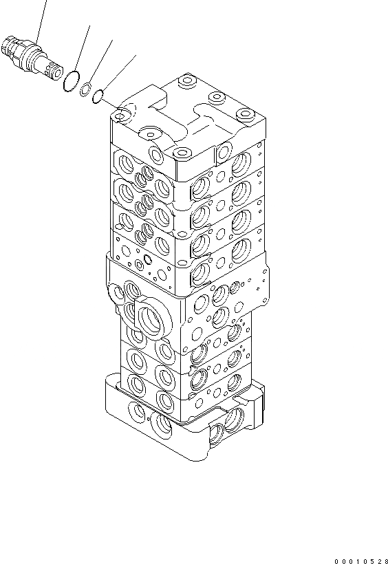 Схема запчастей Komatsu PC78US-6 - ОСНОВН. КЛАПАН (7-КЛАПАН) (/) ОСНОВН. КОМПОНЕНТЫ И РЕМКОМПЛЕКТЫ