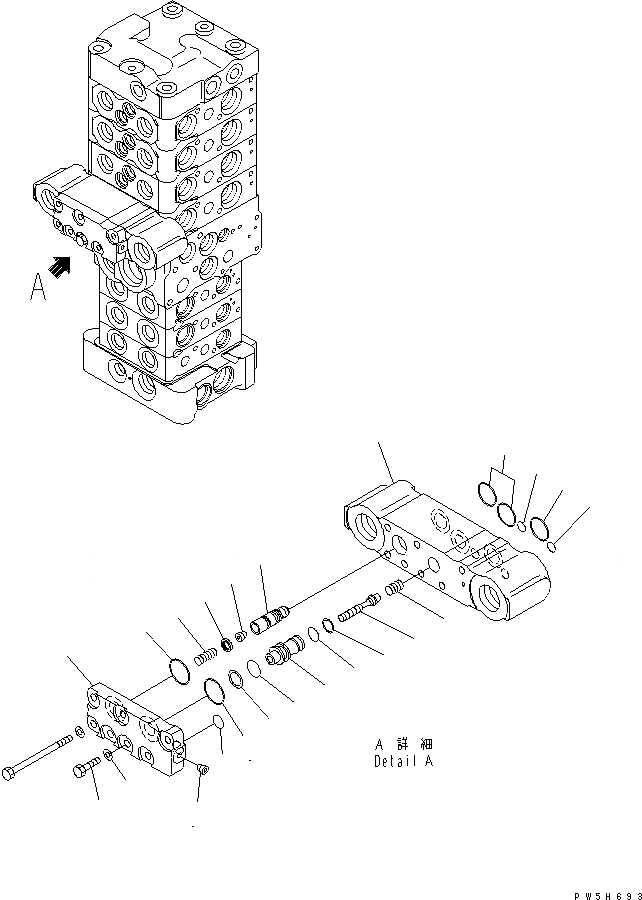 Схема запчастей Komatsu PC78US-6 - ОСНОВН. КЛАПАН (7-КЛАПАН) (7/) (С СЕРВИСНЫМ КЛАПАНОМ И НАВЕСН. ОБОРУД) ОСНОВН. КОМПОНЕНТЫ И РЕМКОМПЛЕКТЫ