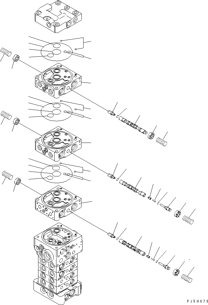 Схема запчастей Komatsu PC78US-6 - ОСНОВН. КЛАПАН (7-КЛАПАН) (/) (ДЛЯ НАВЕСН. ОБОРУД И ОТВАЛ) ОСНОВН. КОМПОНЕНТЫ И РЕМКОМПЛЕКТЫ