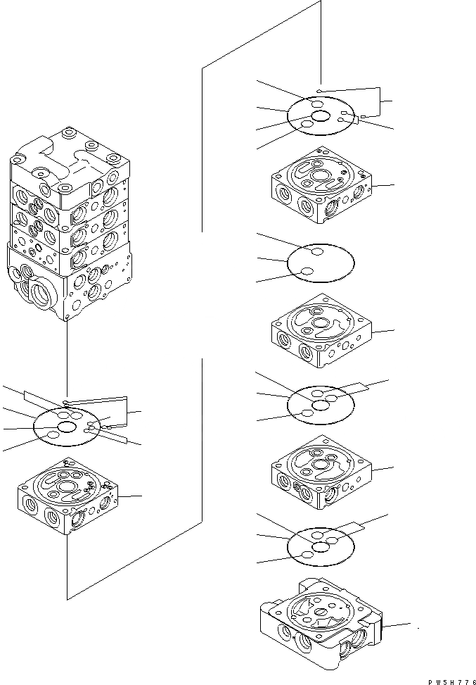 Схема запчастей Komatsu PC78US-6 - ОСНОВН. КЛАПАН (7-КЛАПАН) (9/) (ДЛЯ НАВЕСН. ОБОРУД И ОТВАЛ) ОСНОВН. КОМПОНЕНТЫ И РЕМКОМПЛЕКТЫ