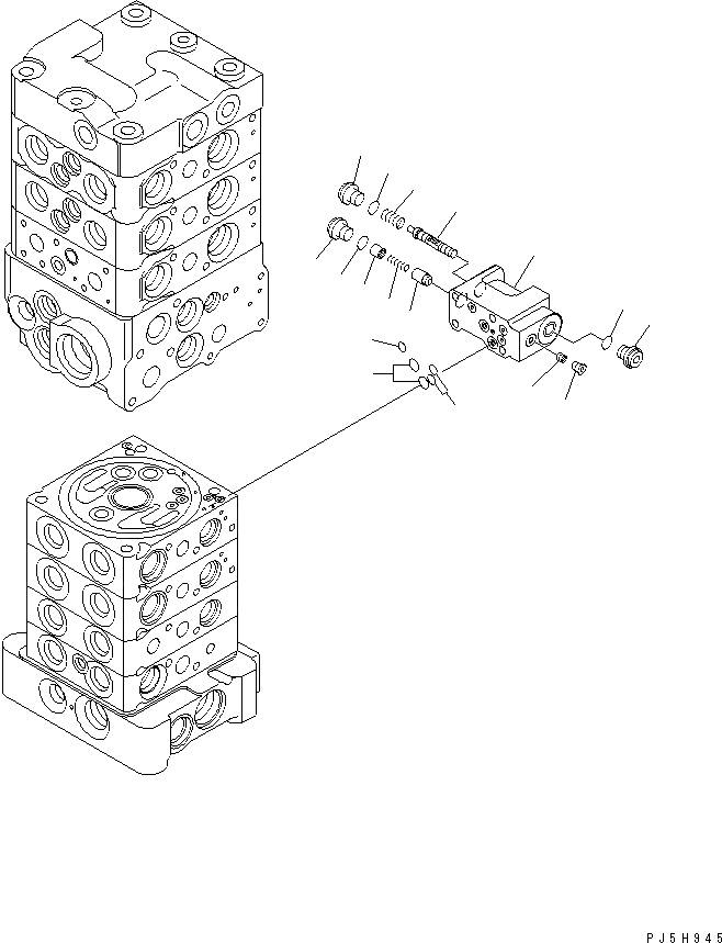 Схема запчастей Komatsu PC78US-6 - ОСНОВН. КЛАПАН (7-КЛАПАН) (/) (ДЛЯ НАВЕСН. ОБОРУД И ОТВАЛ) ОСНОВН. КОМПОНЕНТЫ И РЕМКОМПЛЕКТЫ
