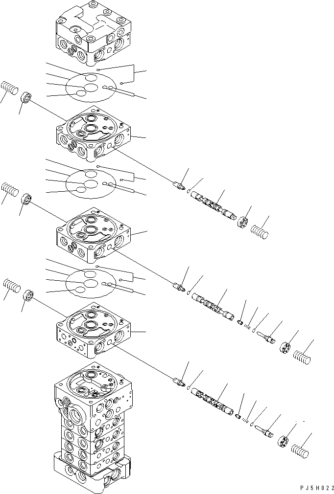Схема запчастей Komatsu PC78US-6 - ОСНОВН. КЛАПАН (8-КЛАПАН) (/) (ДЛЯ НАВЕСН. ОБОРУД И ОТВАЛ) ОСНОВН. КОМПОНЕНТЫ И РЕМКОМПЛЕКТЫ